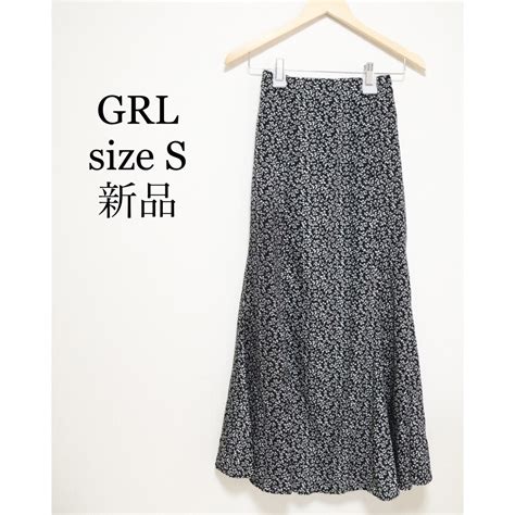 Grl 【新品タグ付き】グレイル Grl 花柄マーメイドスカート Sサイズ ブラック 黒の通販 By タビs Shop｜グレイルならラクマ