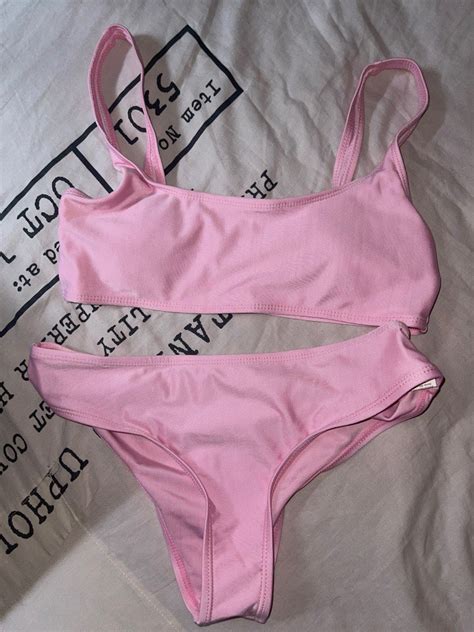 Pastel Pink Bikini Women S Fashion Swimwear Bikinis Swimsuits On