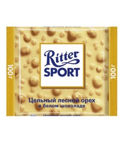 Шоколад Риттер Спорт Белый с Цельным Фундуком Ritter Sport 100 г – цена ...
