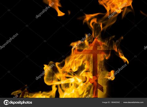 Cross Fire Black Background Stock Photo by ©pox.na.vse.mail.ru 196462542