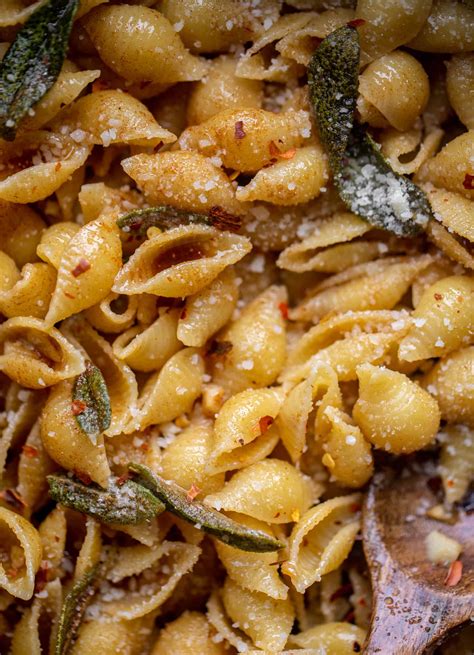 Spicy Brown Butter Pasta with Parmesan and Sage.