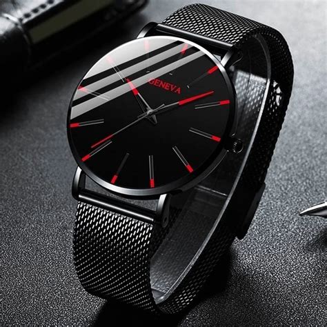 Reloj Hombre Zegarek M Czy Ni Minimalistyczny Ultra Cienkie