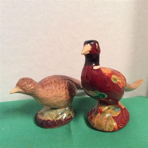 Rosemeade Pottery Pheasant Salt And Pepper Shakers Rosemeade North