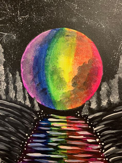 Rainbow Moon Painting by DanGogh97 on DeviantArt