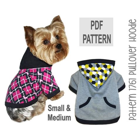 Dog Hoodie Sewing Pattern 1761 Dog Clothes Patterns Dog Jackets Dog ...