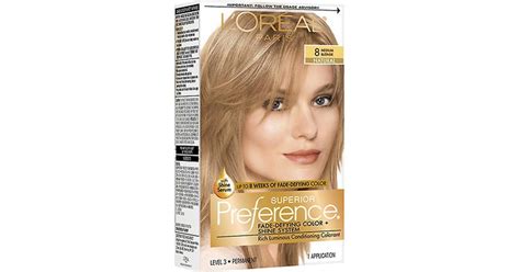 L Or Al Paris Superior Preference Fade Defying Shine Permanent Hair Color Medium Blonde