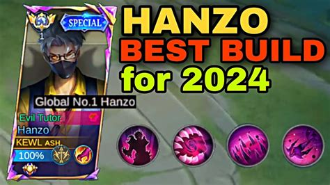 Hanzo Best Build And Emblem Auto Winstreak Mlbb Youtube