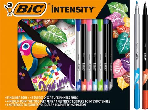 Ensemble D Criture Bic Intensity Avec Feutres Pointe Medium Et Un