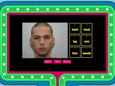 Hot Spot Unit Parts Of The Body Gameshow Quiz