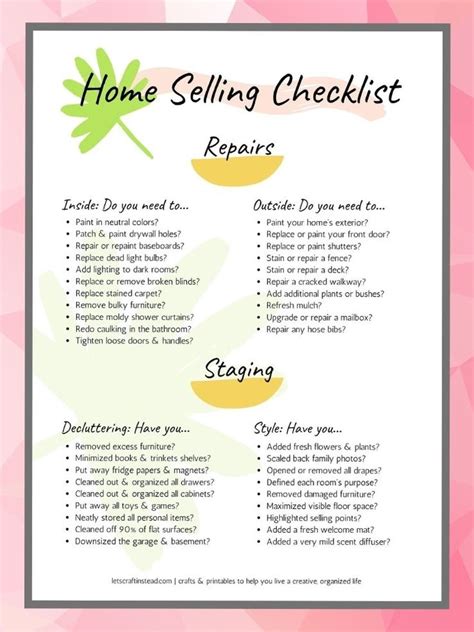 The Only Free Printable Home Selling Checklist You Need Checklist