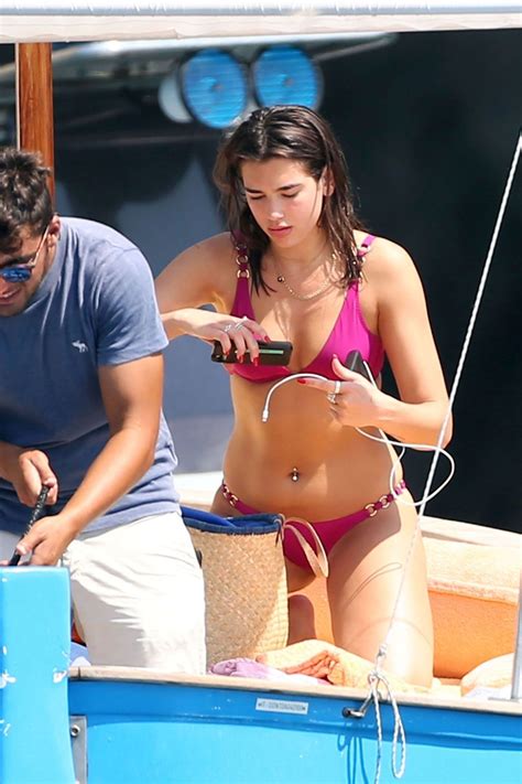 Dua Lipa In Pink Bikini Holiday In Capri 08 26 2017 CelebMafia