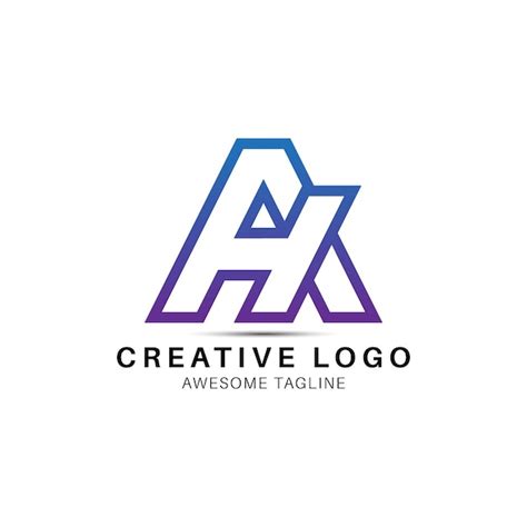 Premium Vector AH Letter Creative Logo Design Icon