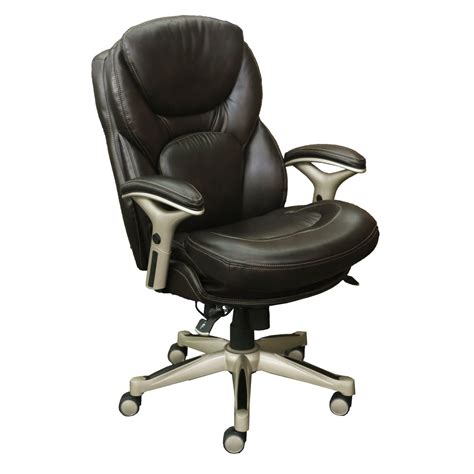 Serta Works Executive Leather Office Chair With Back In Motion