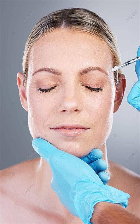 Botox Injection For Radiant Skin On Mature Woman Photo Background And Picture For Free Download