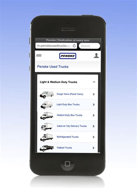 Penske Used Trucks Launches New Mobile Website - Penske News - Penske