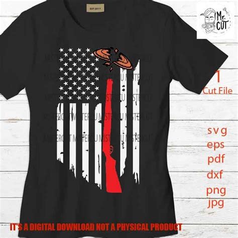 Trap Shooting Usa Flag Svg Png Dxf Paper Transfer Eps Cut File