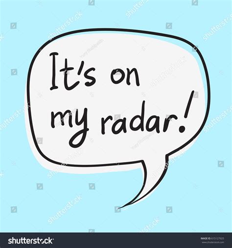 Business Buzzword Its On My Radar Stock Vector (Royalty Free) 615127925 ...