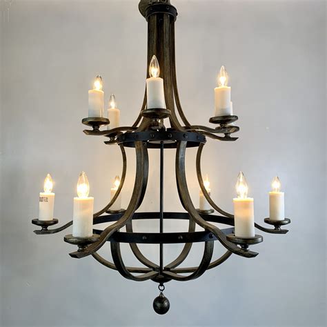 Savoy House Alsace Light Chandelier Two Tier Faux Wood Candle