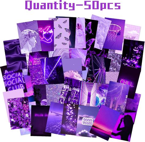 Buy Cy2side 50pcs Purple Aesthetic Picture For Wall Collage 50 Set 4x6