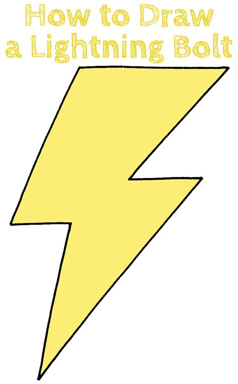 How To Draw A Lightning Bolt How To Draw Easy