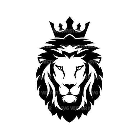 Crowned Lion Svg Vector Cut File For Cricut Silhouette Pdf Etsy