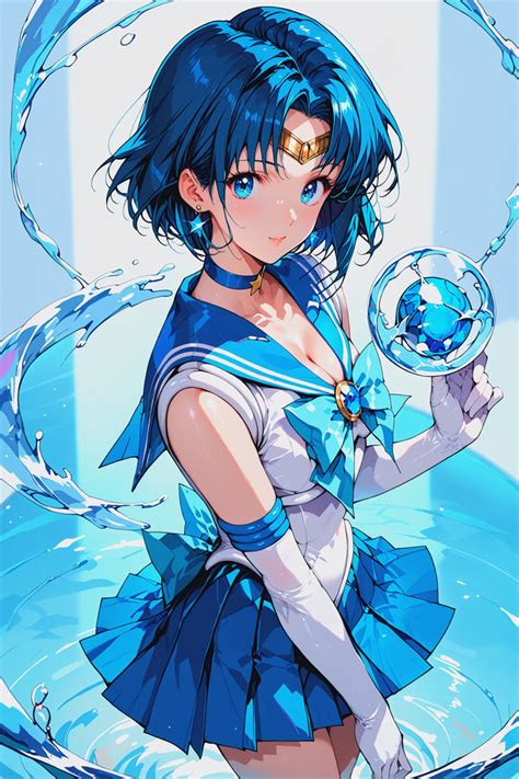 ami mizuno sailor mercury tensorart tensorart