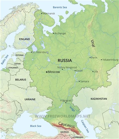 European Russia map
