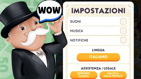 VISITO Le IMPOSTAZIONI SEGRETE WOW Monopoly GO ITA YouTube