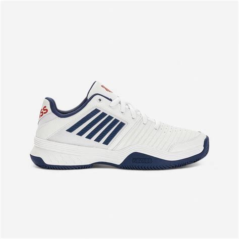 Zapatillas De Tenis Hombre Tierra Batida Kswiss Court Express Blanco Azul Decathlon