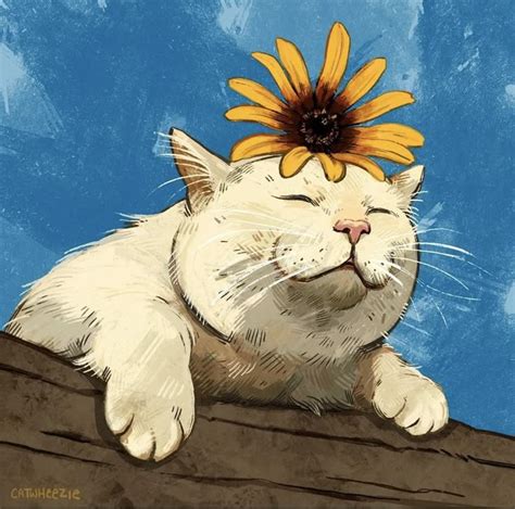 Pin By Jojo On Cat Wheeze Cat Art Illustration Cat Art Cat Drawing