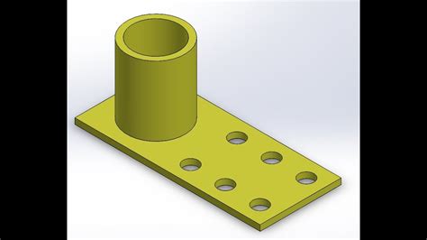 Solidworks Beginner S Tutorial Column Base Youtube