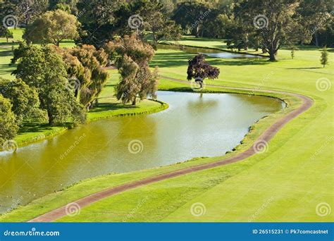 Golf Course And Pond Stock Image Image Of Overhead Scenics 26515231