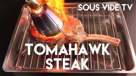 Sous Vide Tomahawk Ribeye Steak With Searzall Finish Youtube