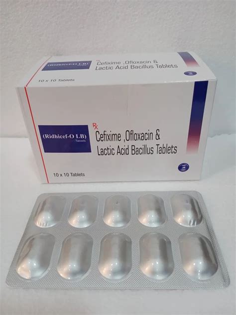 Cefixime Ofloxacin And Lactic Acid Bacillus Tablets Mg At Rs