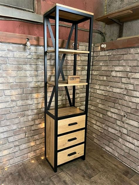 Купить Стеллаж лофт с ящиками Tower ST-22 | Мебель в Стиле Лофт - EasyLoft