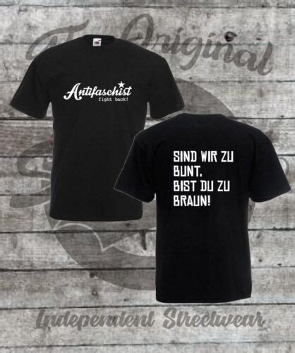 T Shirt Größe S 4XL Antifaschist Gegen Nazis FCK NZS Fight Back