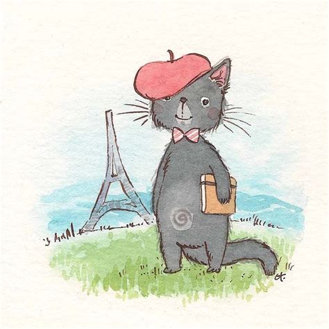 French Cat French Cats Cat Art Cat Illustration