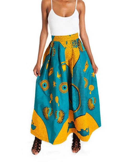 African Clothing African Print Maxi Skirt Ankara Maxi Skirt African