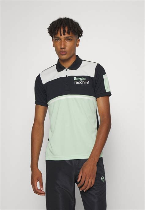 Sergio Tacchini TEXT - Polo - black/pastel green/nero - Zalando.it