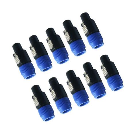 10 pçs lote Alta Qualidade conectores speakon 4pin 4 pole plugue macho