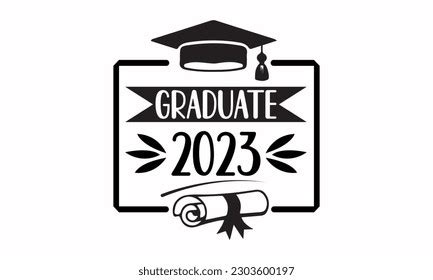 Graduate 2023 Graduation Vector Clip Art Stock Vector (Royalty Free) 2303600197 | Shutterstock