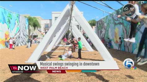 Musical Swings Swinging In Downtown West Palm Beach Youtube