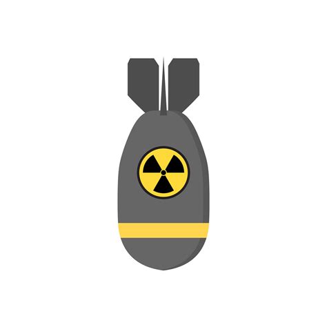 atomic bomb flat design illustration nuke isolated aviation atom bomb