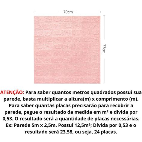 Papel De Parede Grosso Realista 3d Adesivo Espuma Desenho Tijolo Rosa