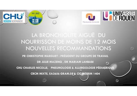 Pdf La Bronchiolite Aigu Du Nourrisson De Moins De Aquirespi Fr