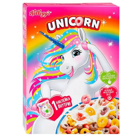 Любятово Готовый завтрак Unicorn Радужные колечки с фруктовым вкусом ...