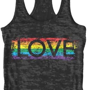 Gay Pride Rainbow Love Women S Burnout Racerback Tank Top Etsy