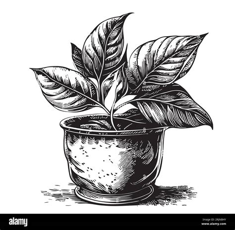 Pen drawing plants hi-res stock photography and images - Alamy