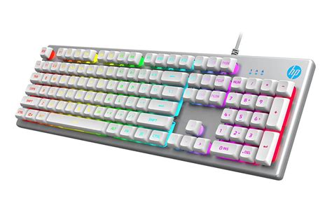 Teclado Gamer Usb Hp K F Led Prata Membrana Rgb Comtek Tecnologia