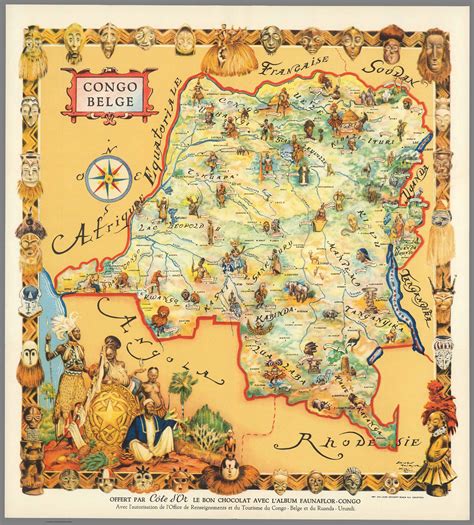 Pictorial map of the Belgian Congo and Ruanda-Urundi - 1950 : r ...